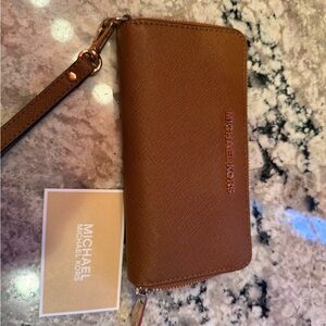 Michael Kors Brown Wristlet